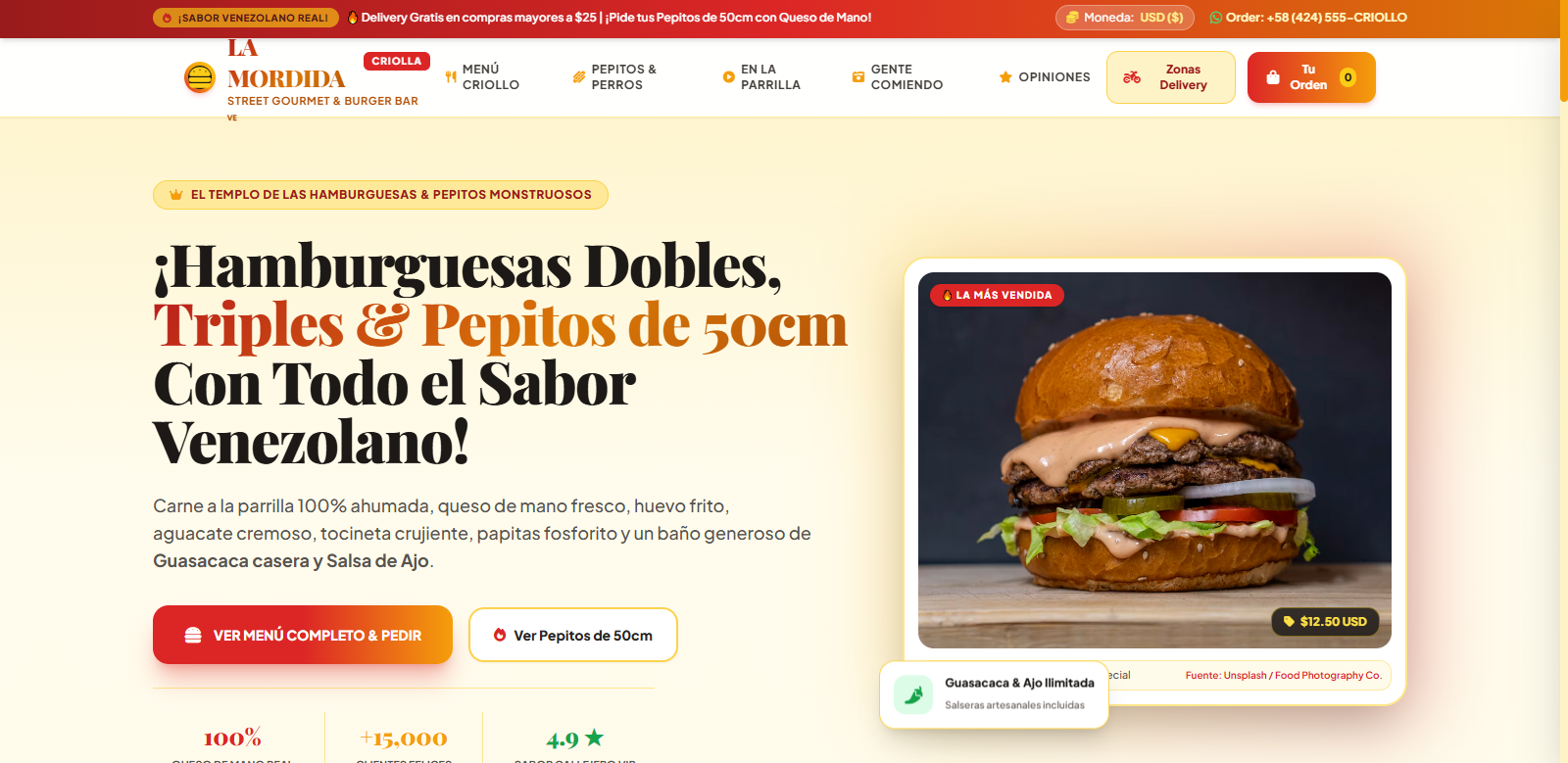 LA MORDIDA CRIOLLA — Street Gourmet & Burger Bar